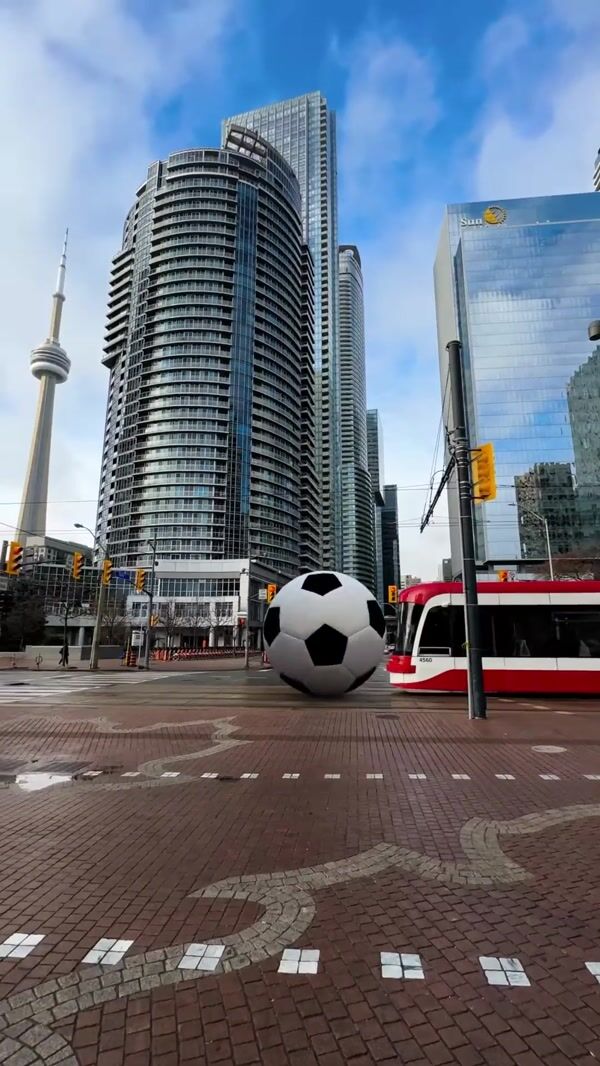 TTC Giant Soccer Ball Rolls Through Toronto