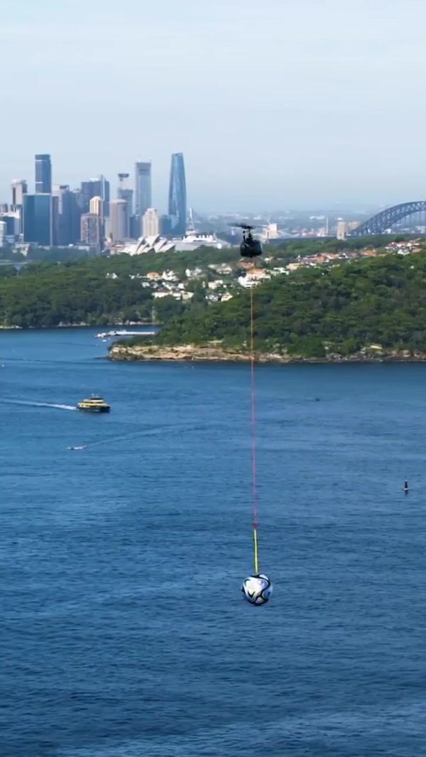 Adidas Soccer Ball Helicopter Delivery in Sydney
