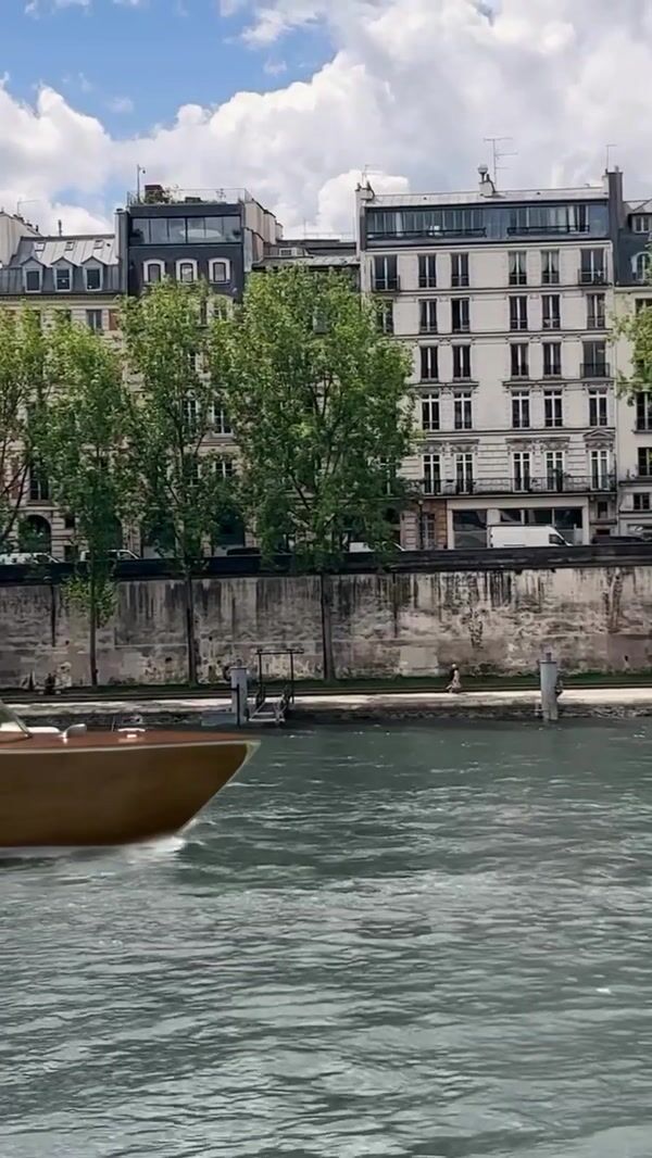 Ralph Lauren Polo Bear Drives Boat on Seine River