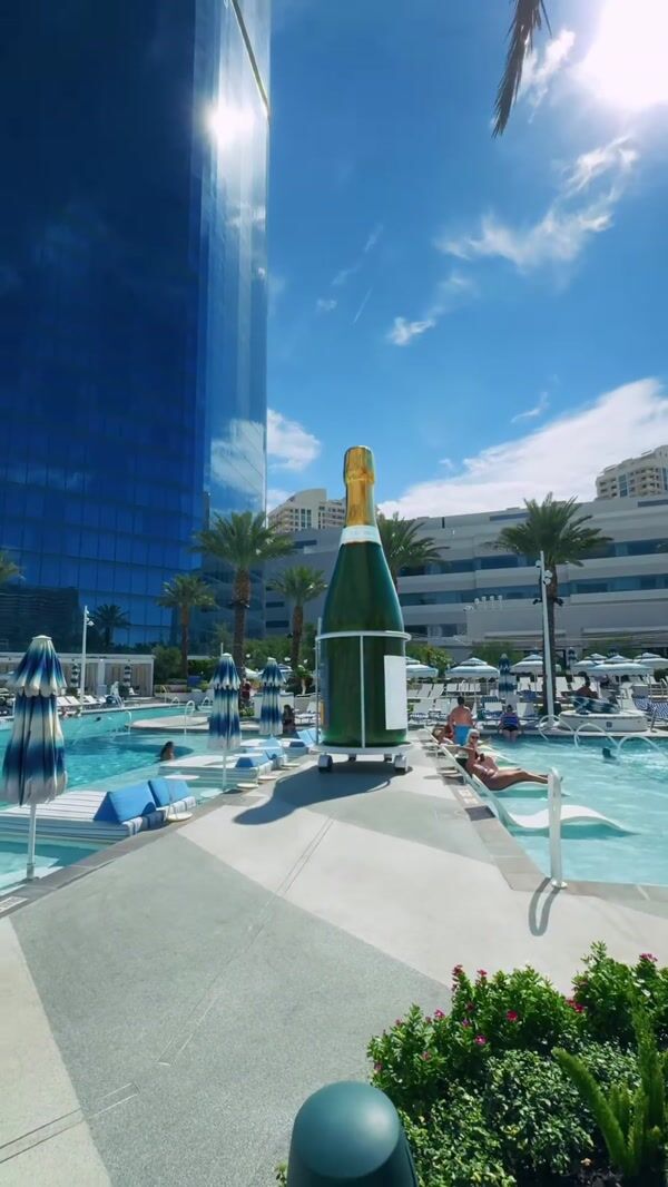 Fontainebleau Las Vegas Giant Bottle at Poolside