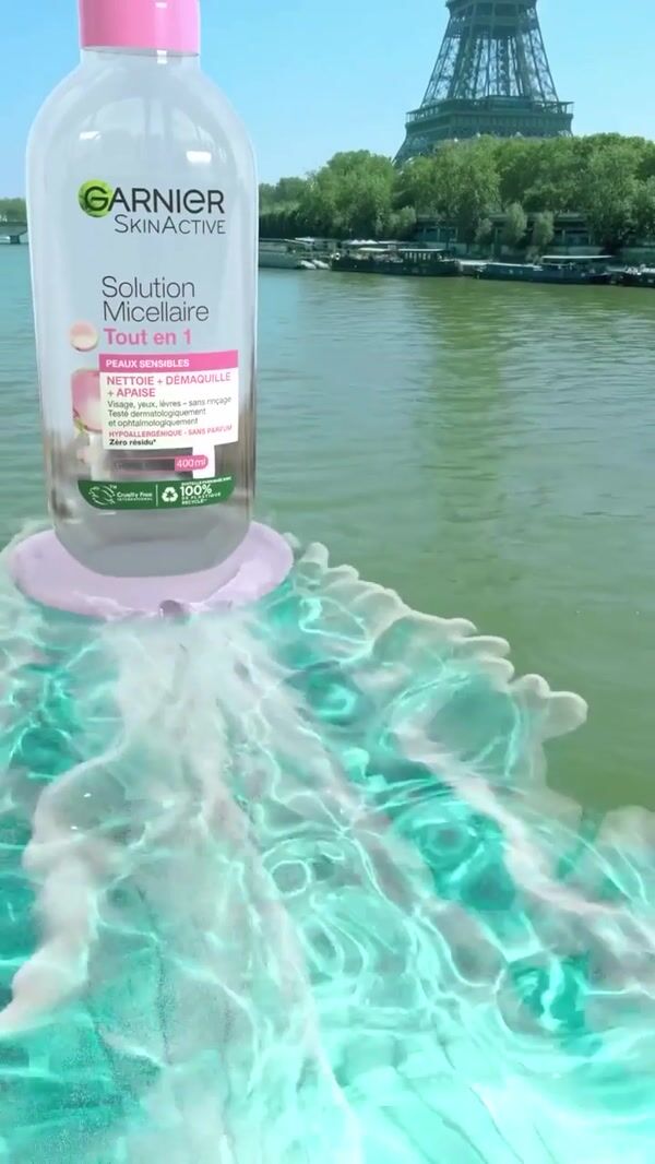 Garnier Cleansing Water Clears River in Paris
