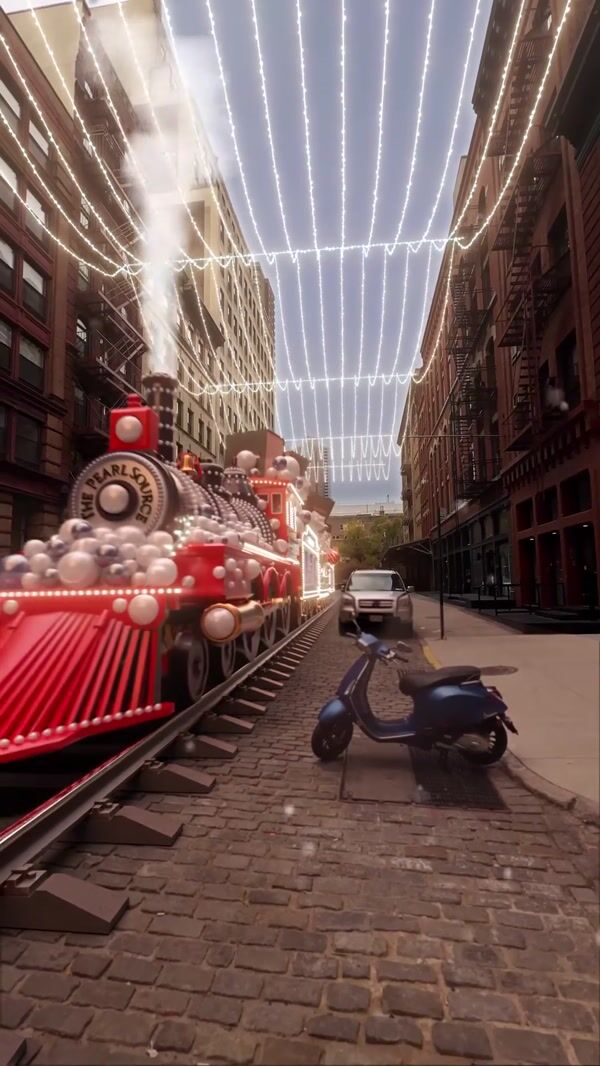 The Pearl Source Festive Holiday Train Display