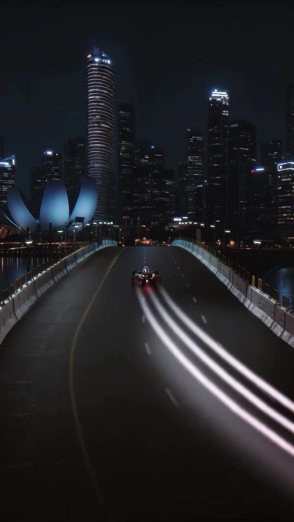 Adidas Race Car Speeds Through Marina Bay