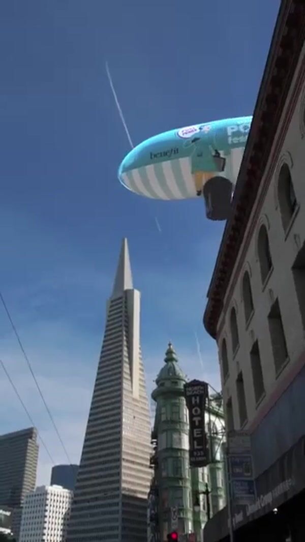Benefit Cosmetics Giant Blimp Squeezes Cream