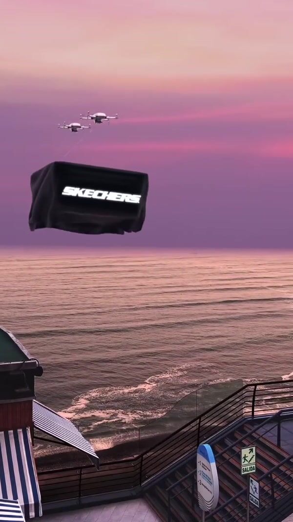Skechers Pop-up Store Delivery by Drones