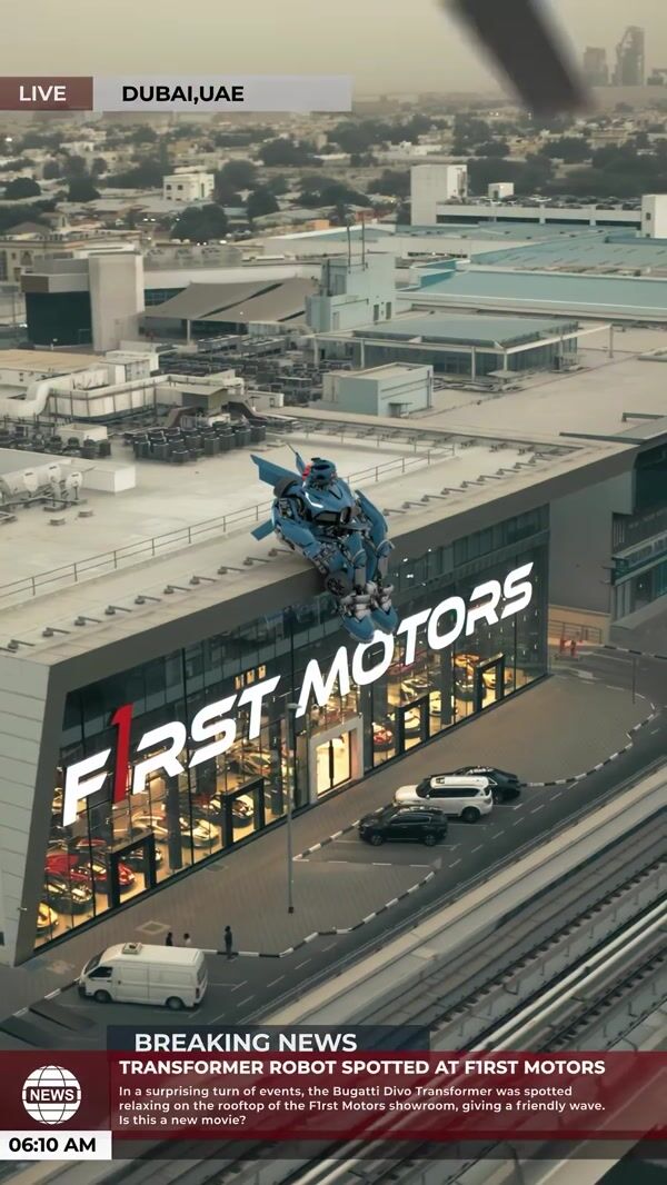 F1rst Motors Robot Car Sits Atop Store