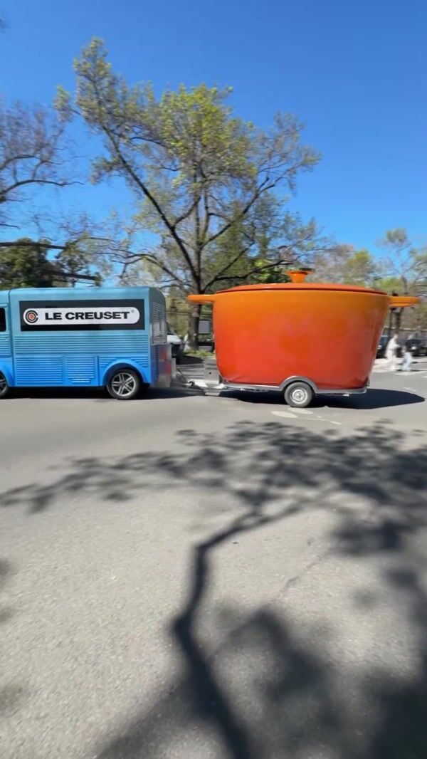 Le Creuset Cast Iron Casserole on Trailer