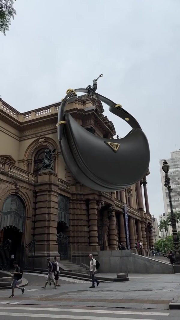 Farfetch Handbag Hangs at Theatro Municipal