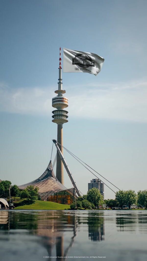 Jurassic World: The Experience Flag at Olympic Tower
