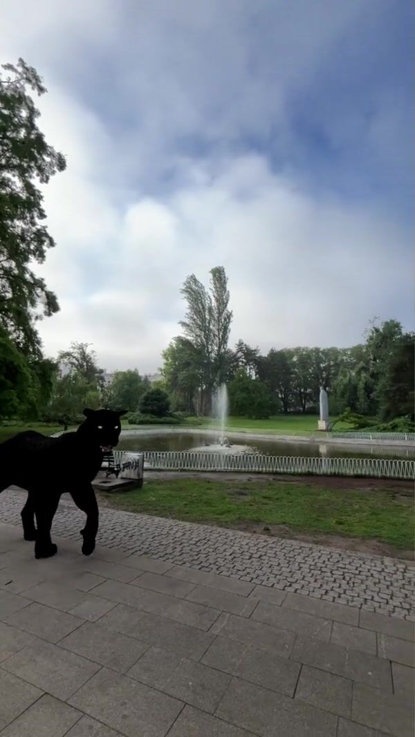 Old Spice Panther Bottle Opens onto EXIT Stage