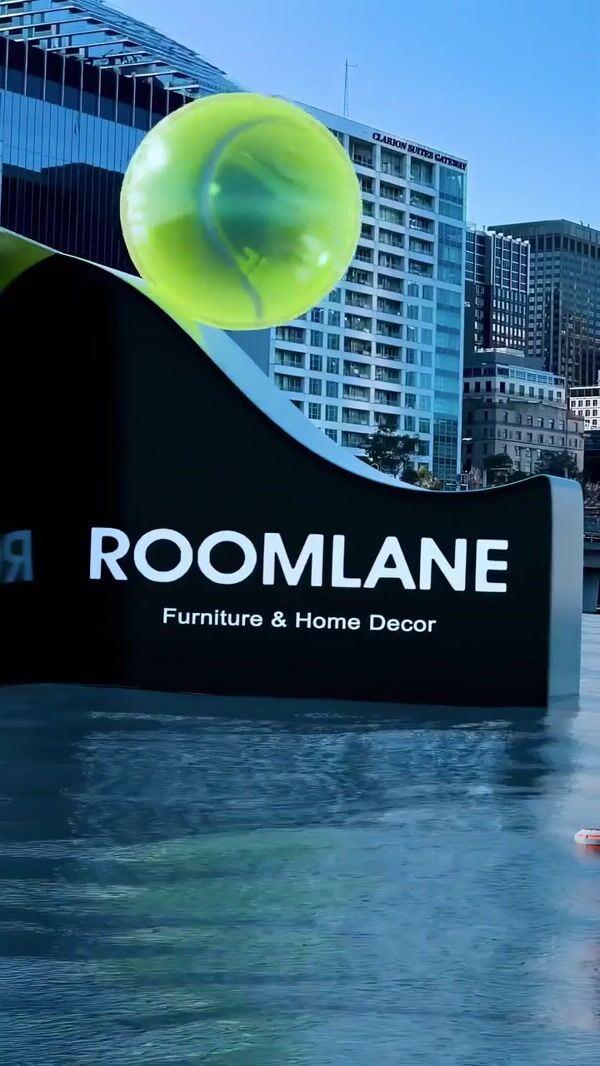 Roomlane Street Furniture Ad at Inflatable Waterpark