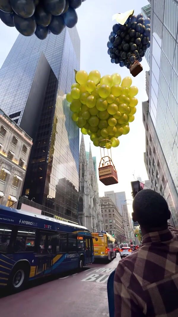 Moët Hennessy Grapes Hot Air Balloons Over NYC