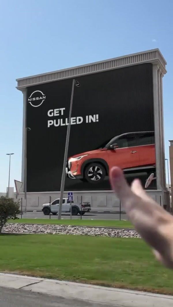 Nissan Road Signs Magnets on Billboard