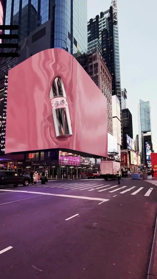 Sephora Lipstick Emerges from Digital Billboard