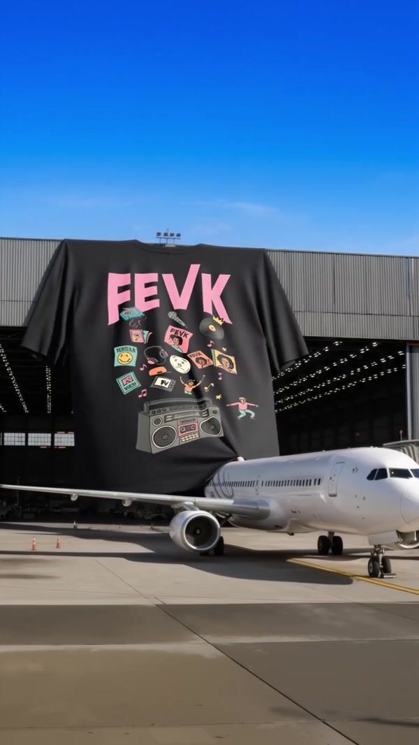 FEVK Airplane Wears Giant Shirt