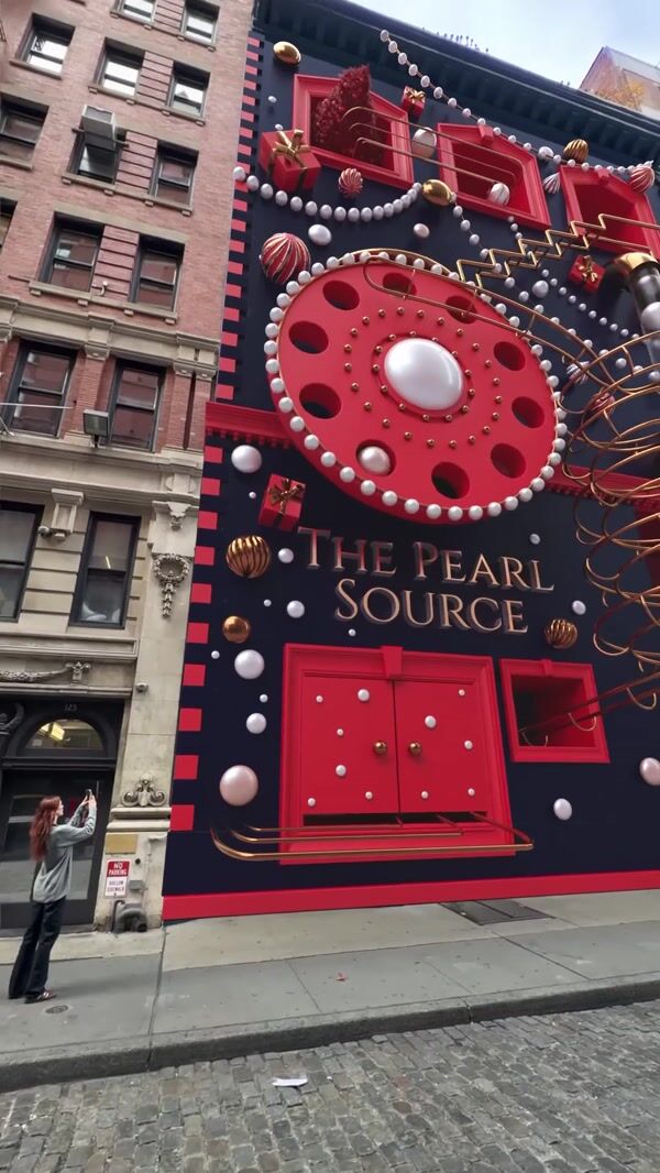 The Pearl Source Holiday Installation in Storefront