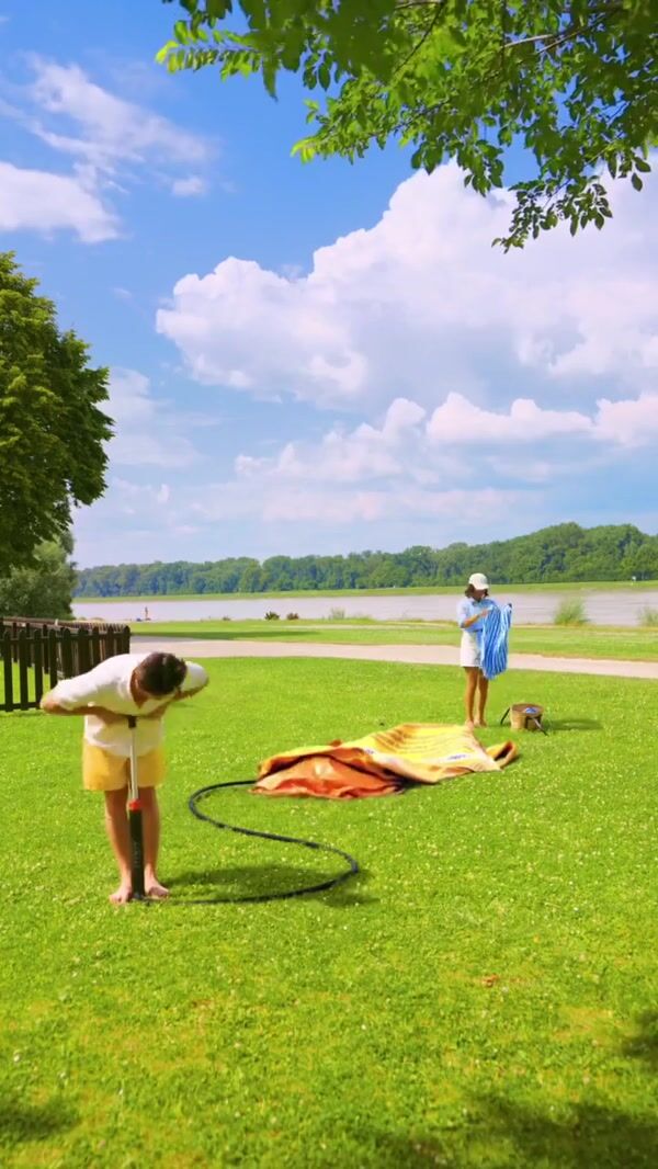 DM Inflatable Sunscreen Installation by the River