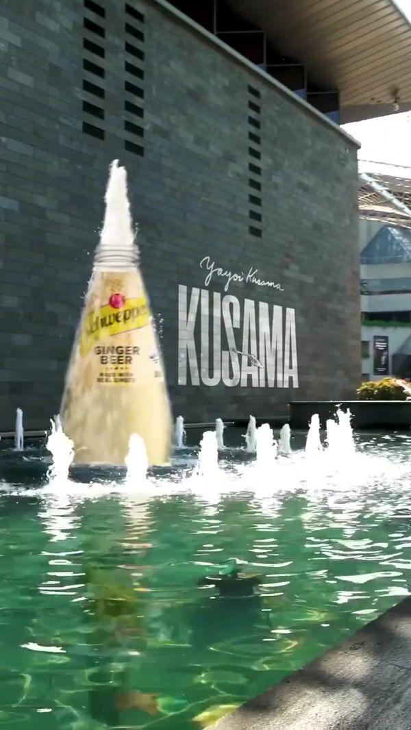 Schweppes Giant Bottle Fountain at the NGV