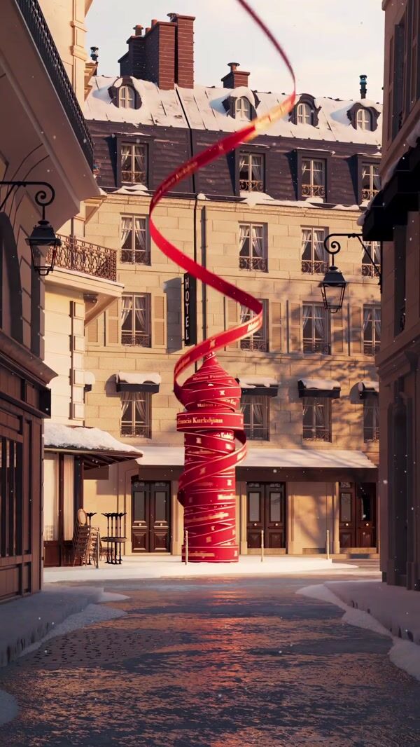 Maison Francis Kurkdjian Red Ribbon Spins In Paris
