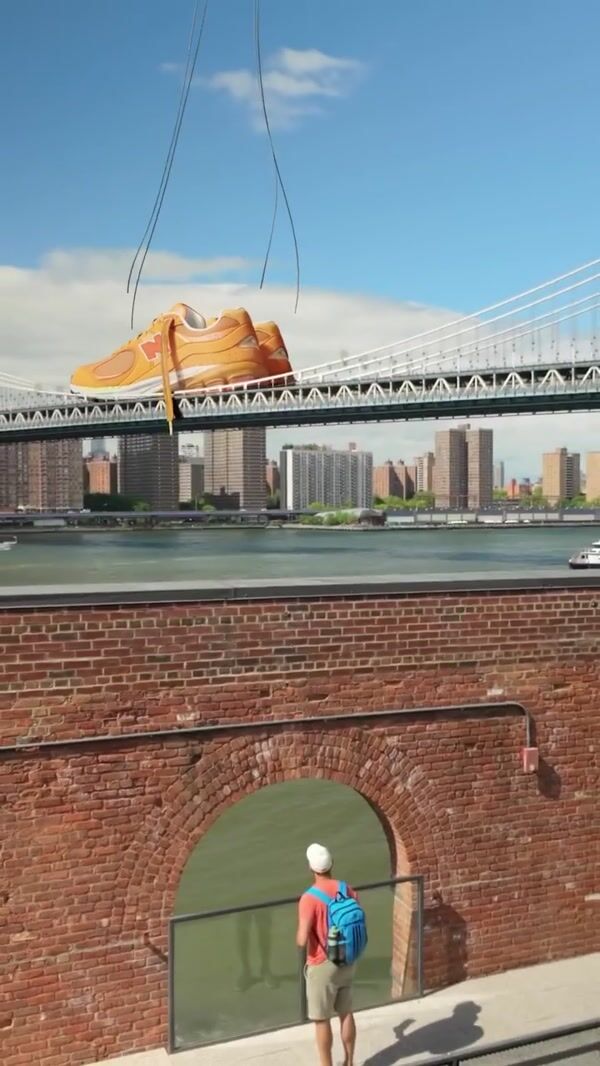 Foot Locker Sneakers Dropped on Bridge
