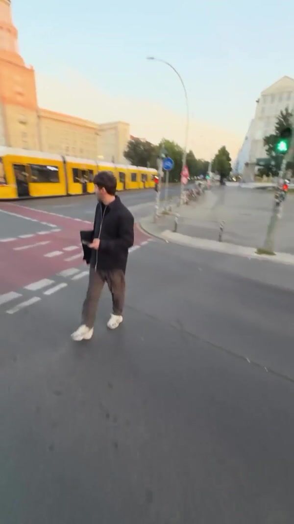 Drykorn Sweaters Hanging Over Intersection in Berlin