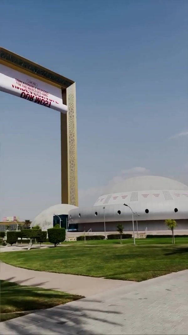 Mercedes-AMG Poster Rolls Down in Dubai Frame