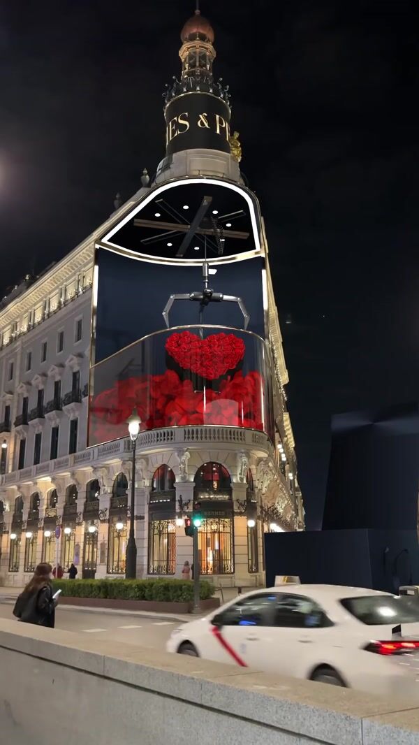 Prairies & Petals Giant Claw Machine on Centro Canalejas Facade