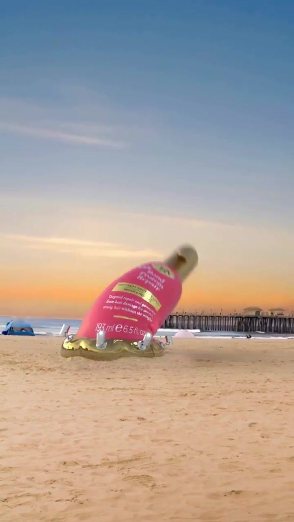 OGX Beauty Giant Inflatable Installation at Beach