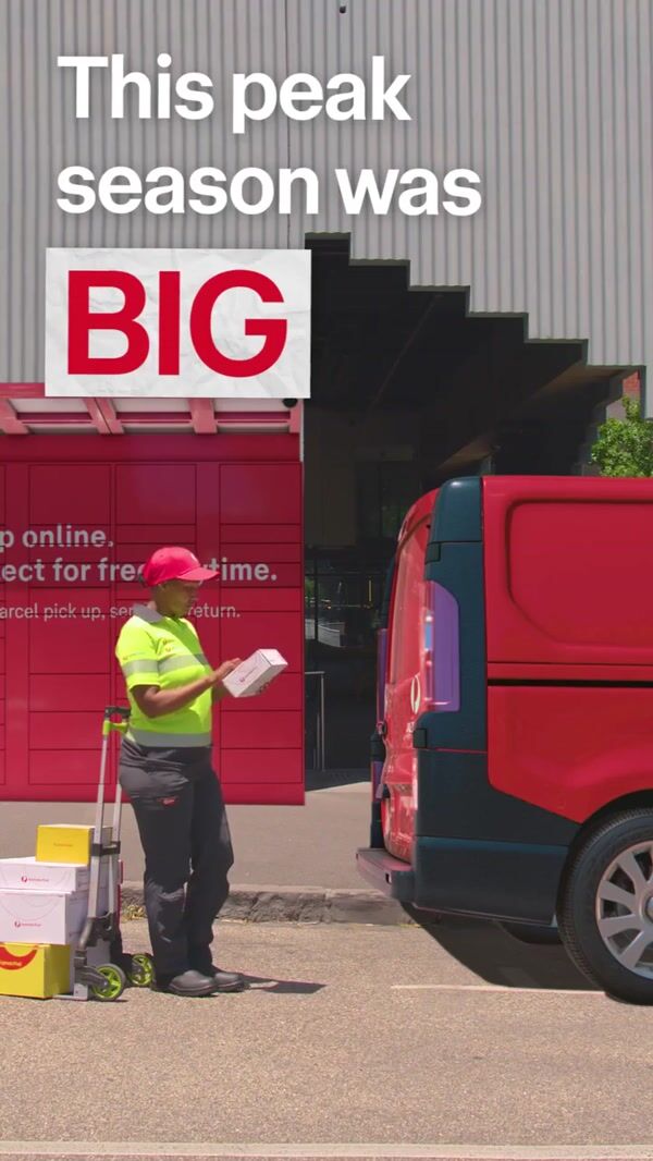 Australia Post Extended Delivery Van on Street