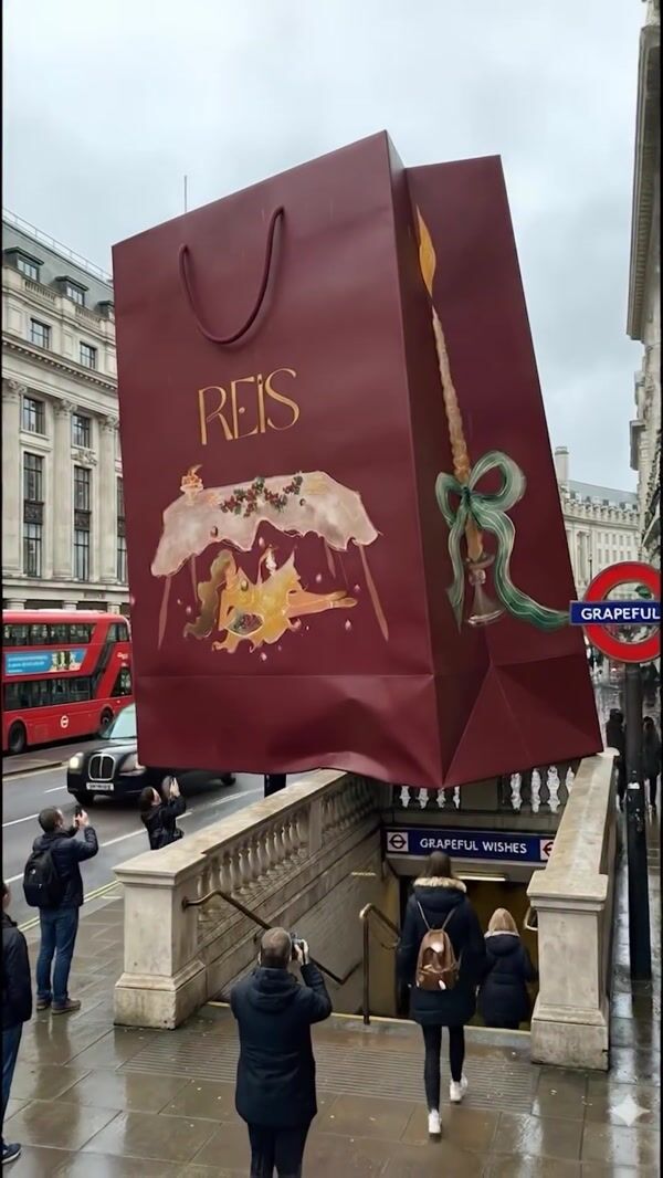 Reis Giant Shopping Bags Take Over London