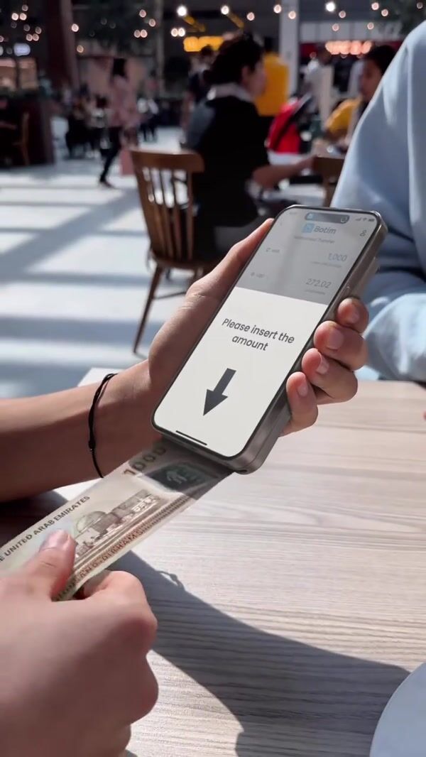 Botim Bill Deposited on Smartphone