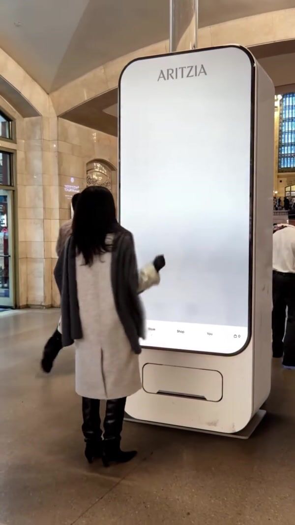 Aritzia Kiosk Dispenses Chosen Outfits