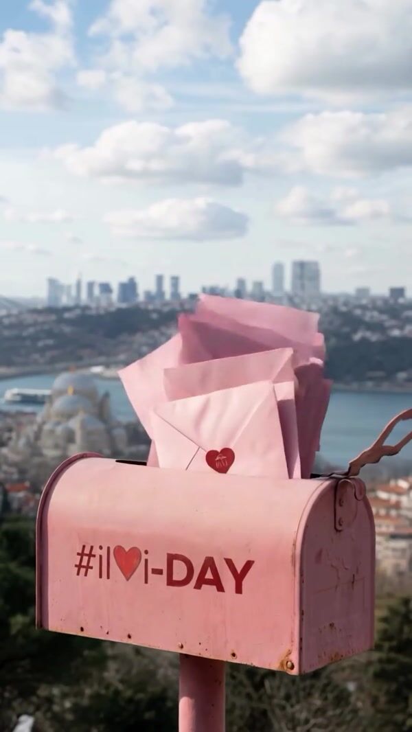Ilvi Pink Mailbox Sends Envelopes Across Istanbul