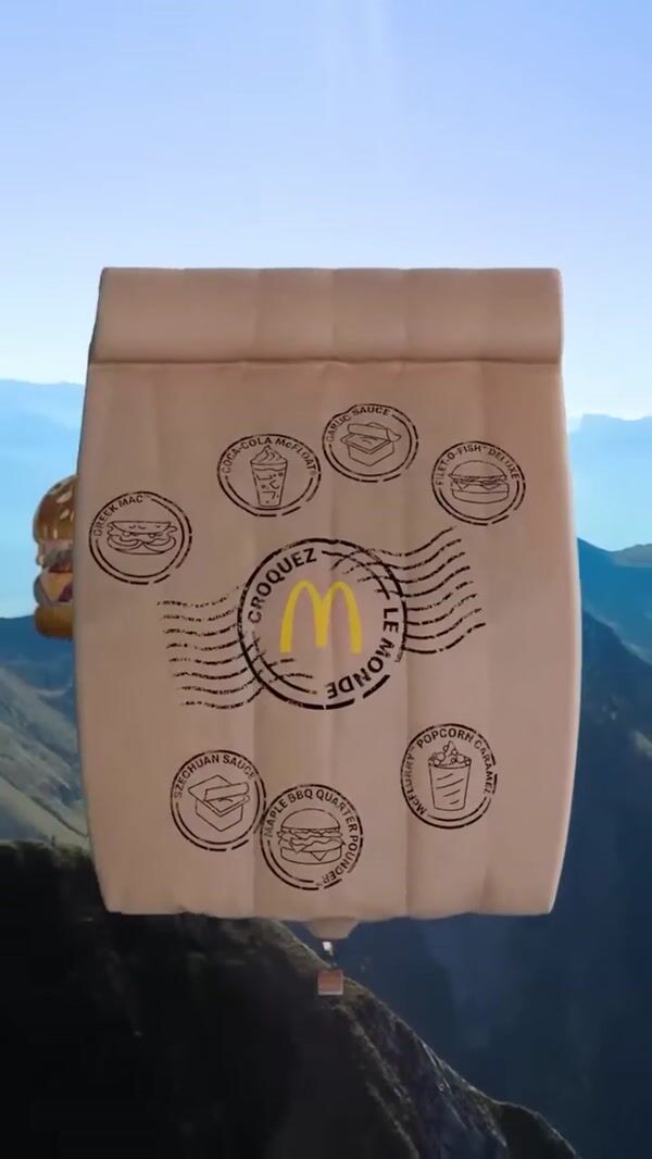 McDonald's Burger Hot Air Balloons Fly Over City