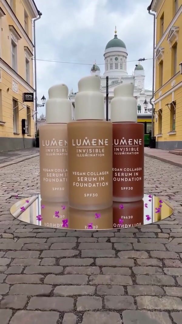 Lumene Serum Foundations Displayed on Street