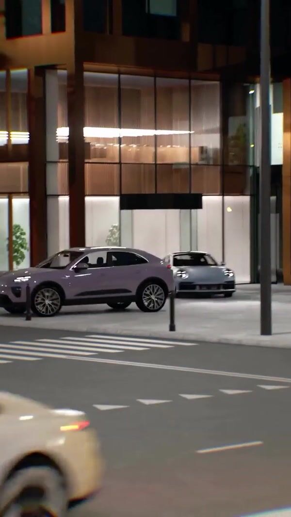 Porsche Cars Drifting on Building