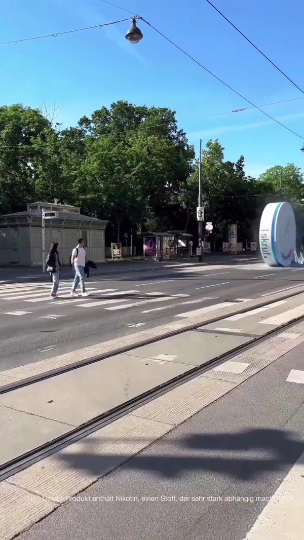 Skruf Container Rolls Freezing the Street