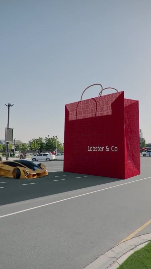 Lobster & Co Sports Car Drifts Around Paper Bag