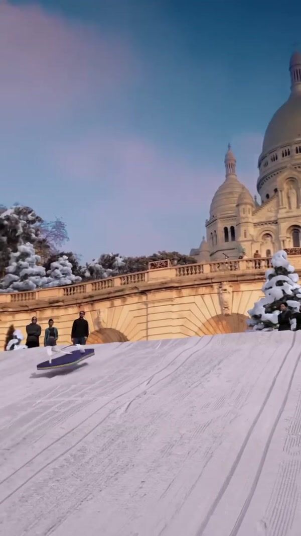 Havaianas Sandal Sliding on Ski Slope