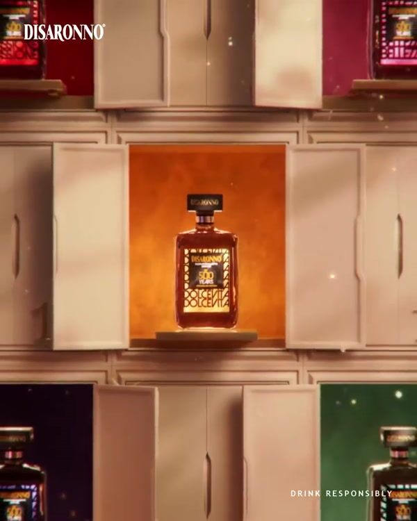 Disaronno Bottles Displayed in Lockers