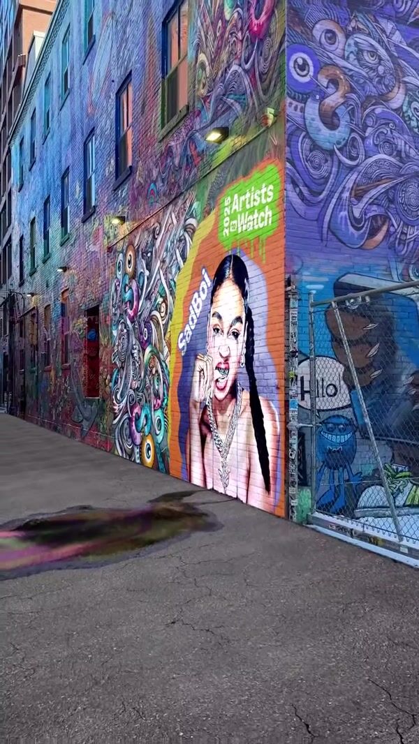 Amazon Music Tears Flow From Graffiti Art