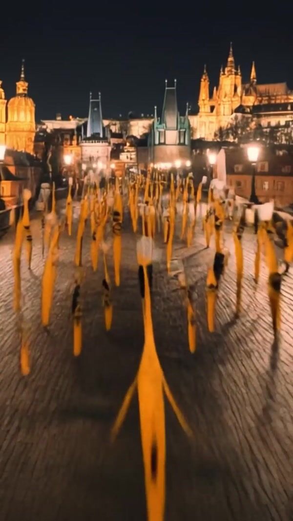 SK Slavia Praha Animated Toothbrushes March in Prague