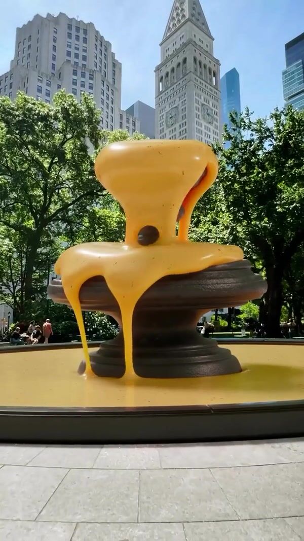 Subway Honey Mustard Fountain in New York City