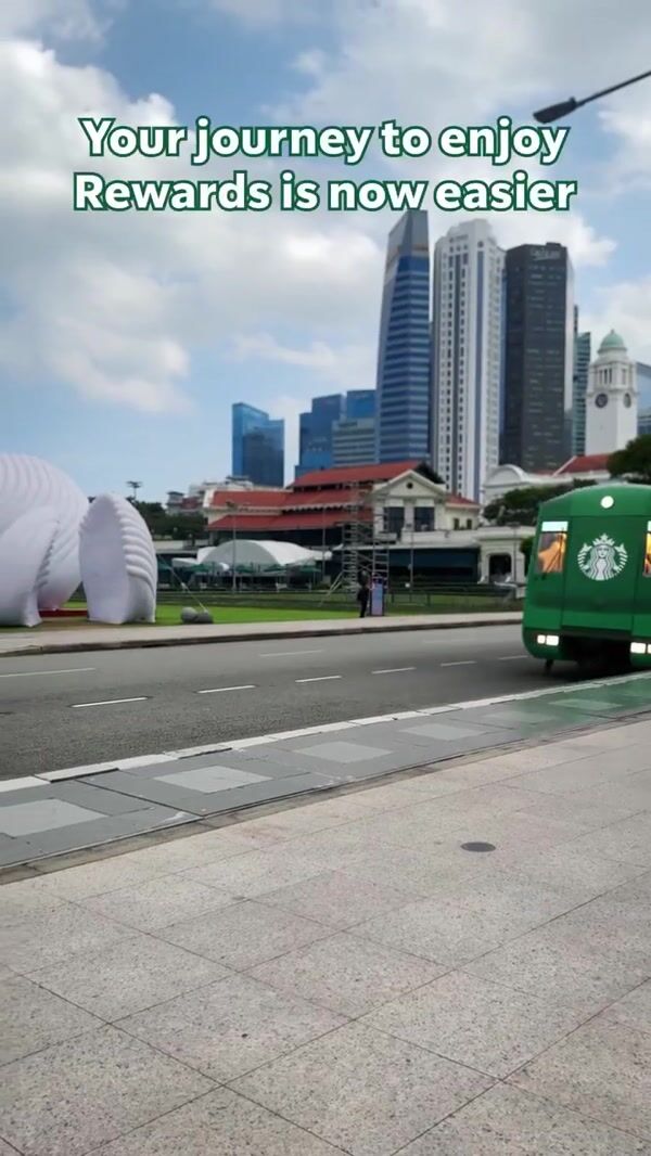 Starbucks Tram Filled with Stars