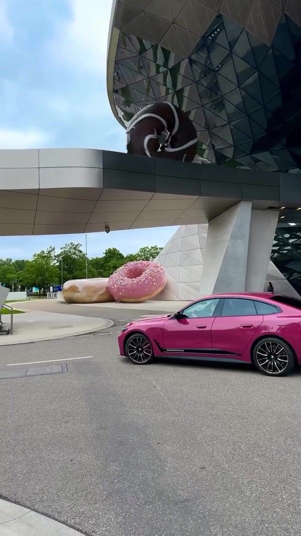 BMW Car Explodes Into Donuts on Street