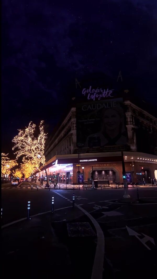 Caudalie Shopping Center Glows in Purple