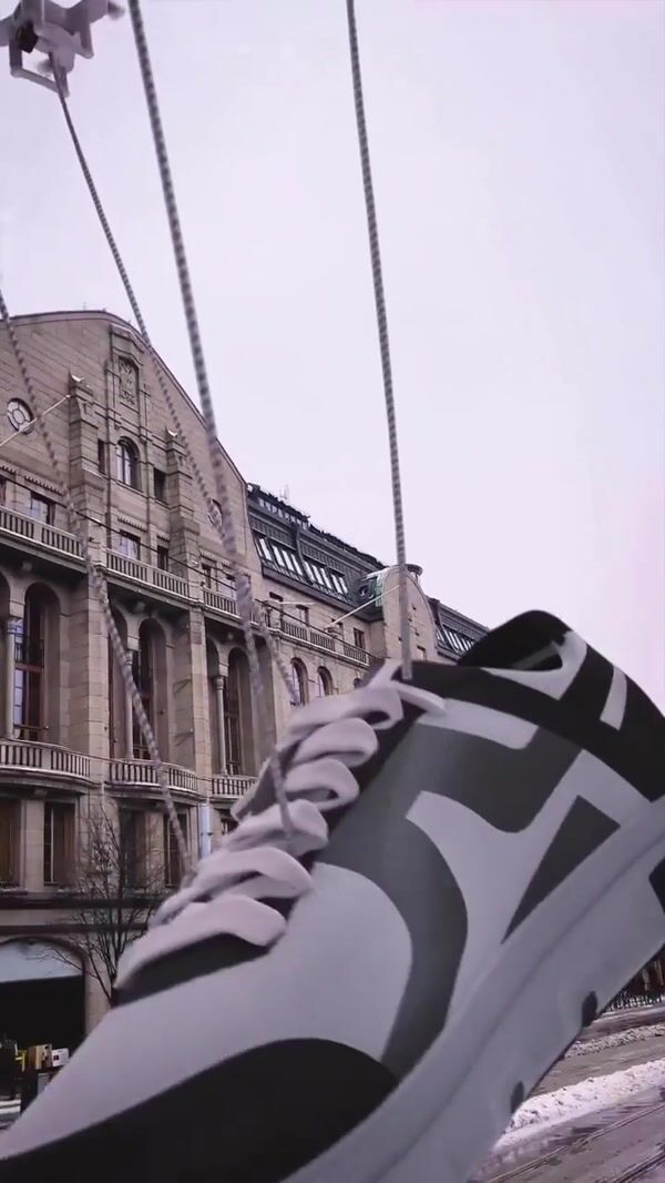 J.Lindeberg  Drones Delivering Sneaker on Rooftop