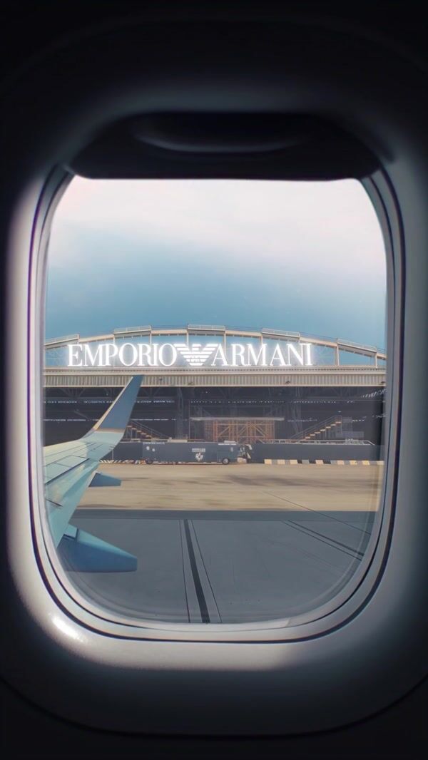 Armani Beauty Hangar Sign Lights Up Pink