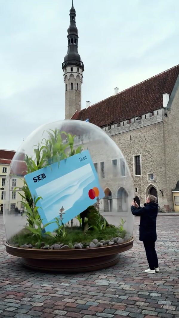 SEB Debit Card Inside Terrarium