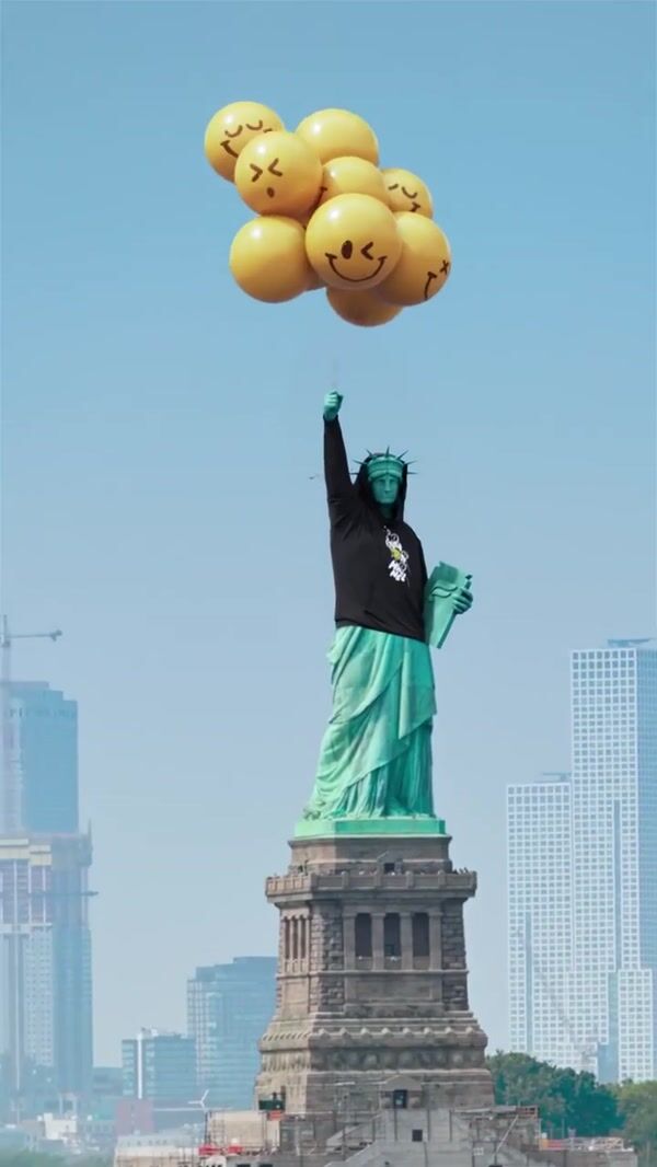 Fabletics Statue of Liberty Wearing Black Hoodie